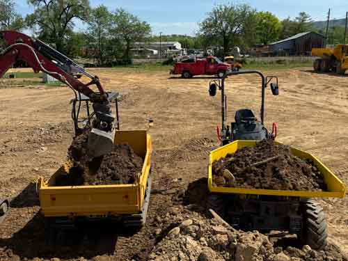 CAT excavator on job site