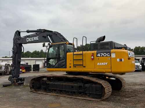 Excavator on job site
